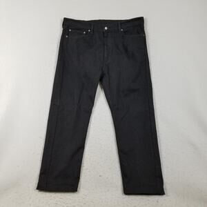 Levis 505 Jeans Mens 40x29 Black Straight Leg Stretch Denim Classic Fit